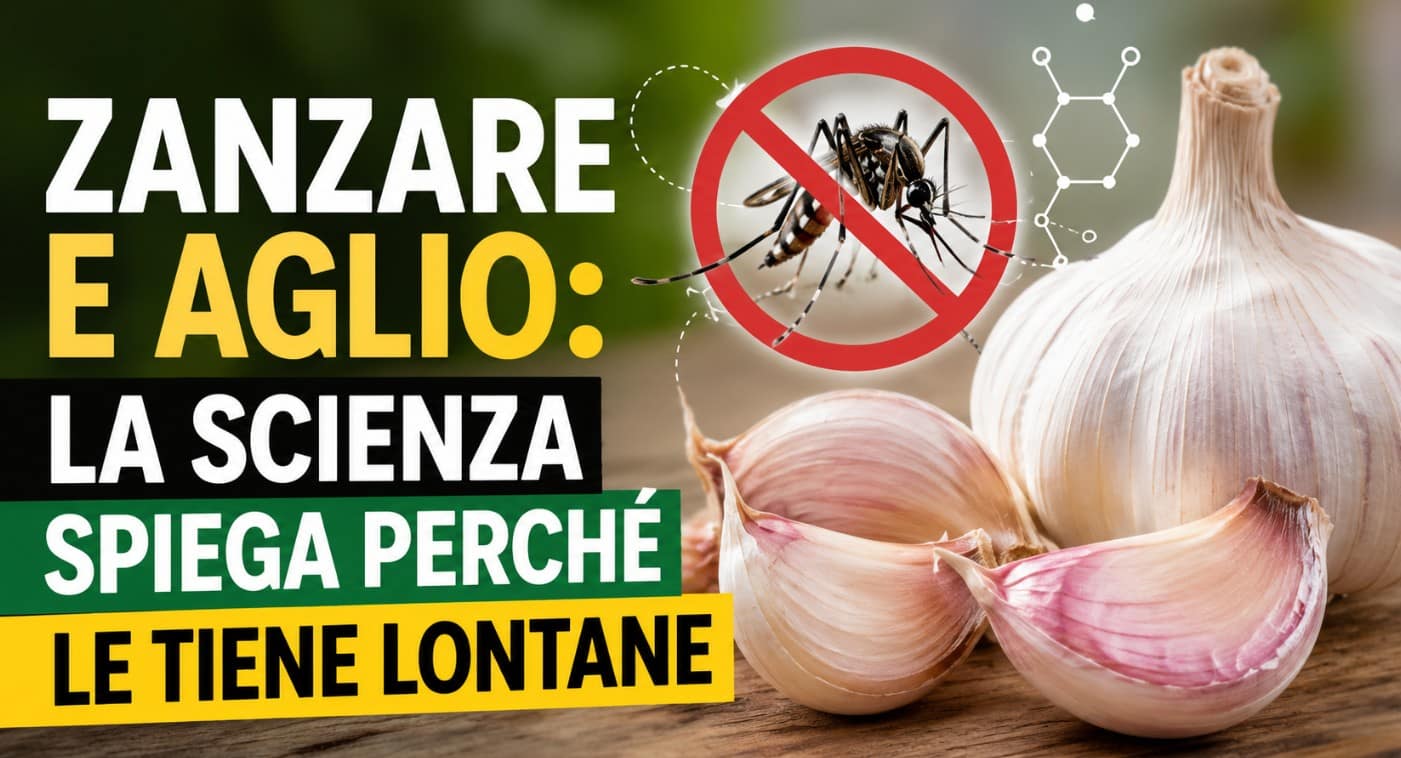 Zanzare e aglio: la scienza spiega perché le tiene lontane