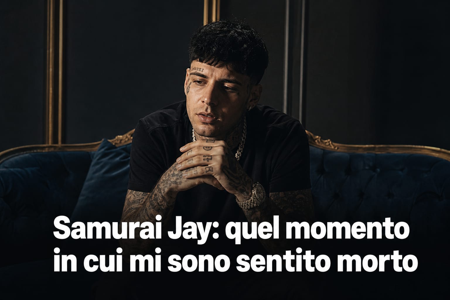 Ritratto editoriale di Samurai Jay per l'intervista sulla rinascita e il crollo psicologico dopo il successo.