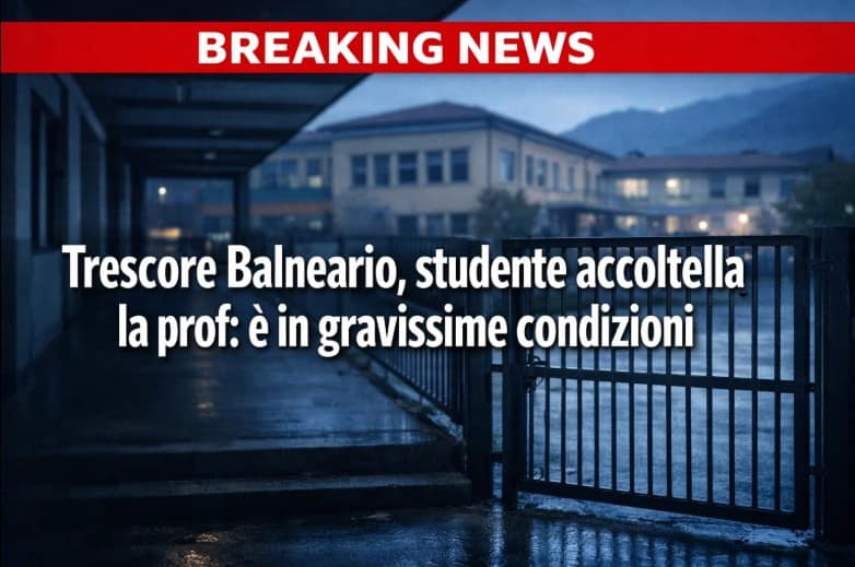 Trescore Balneario, studente di 13 anni accoltella la prof: è in gravi condizioni