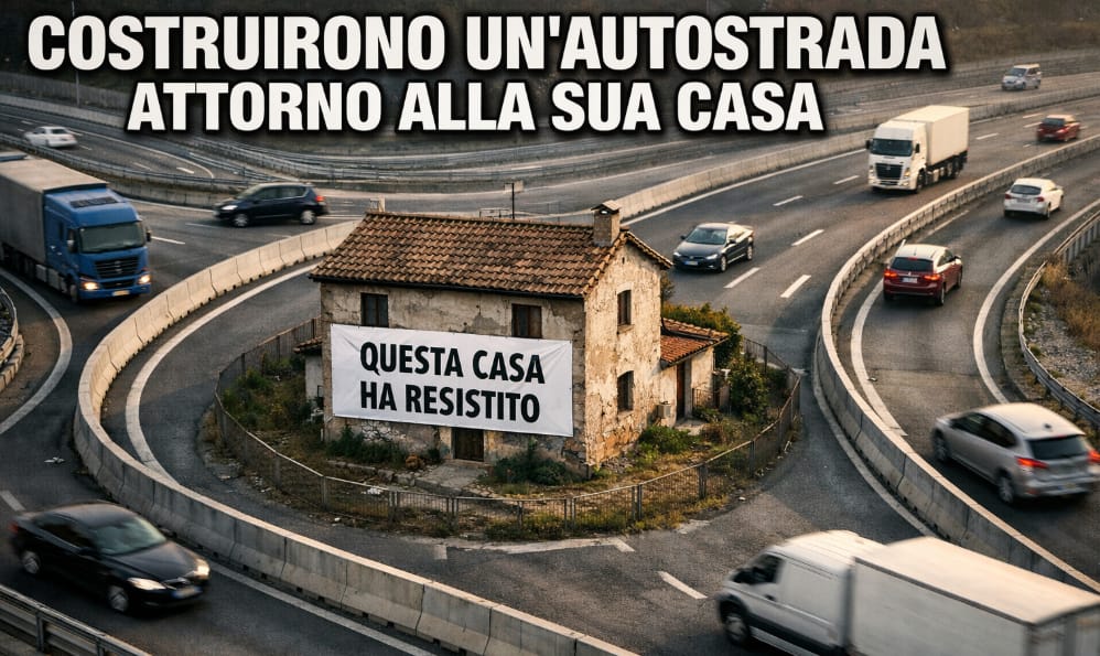 Costruirono un'autostrada attorno alla sua casa