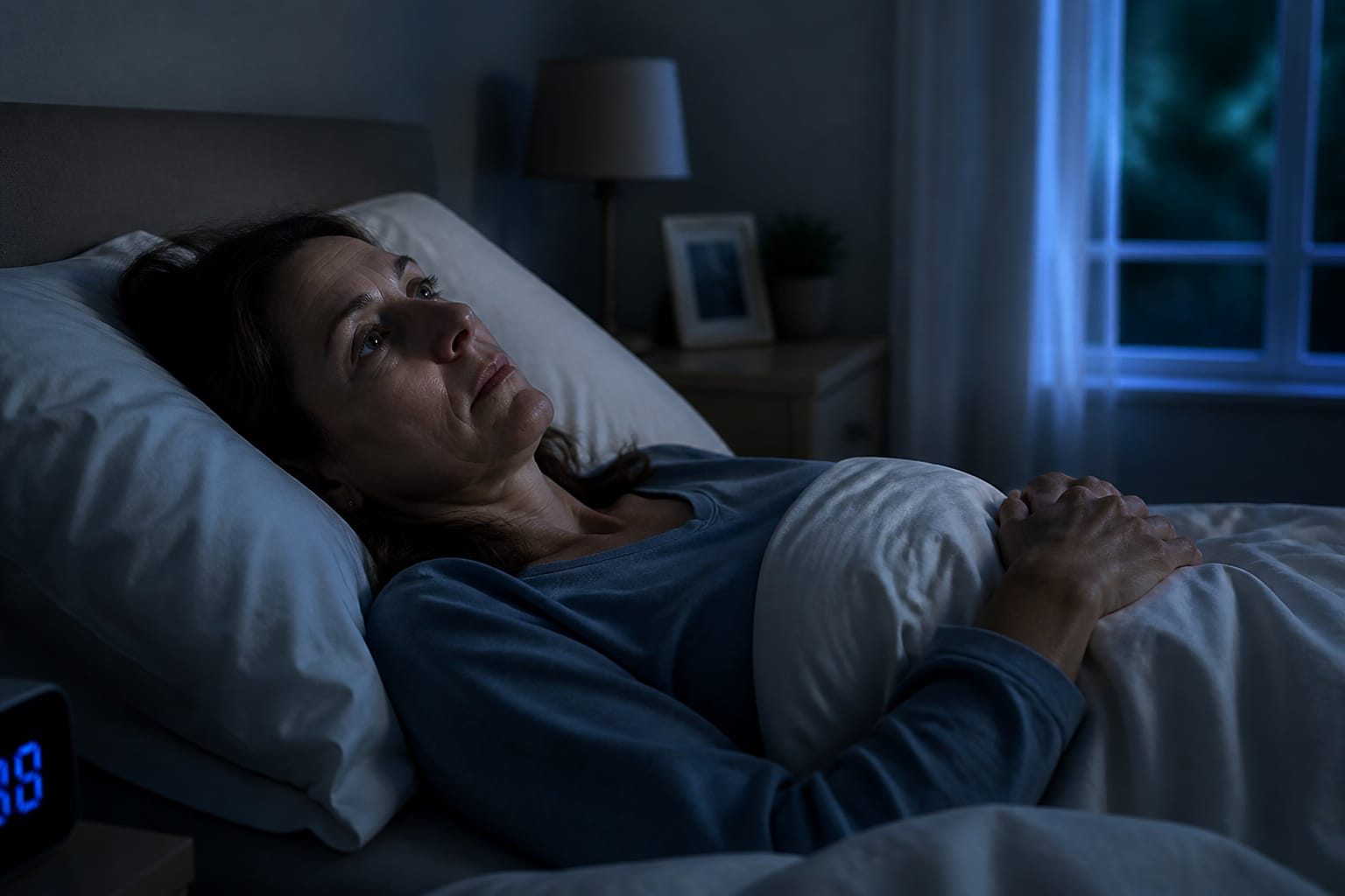 Donna tormentata da un misterioso ronzio notturno mentre cerca di dormire.